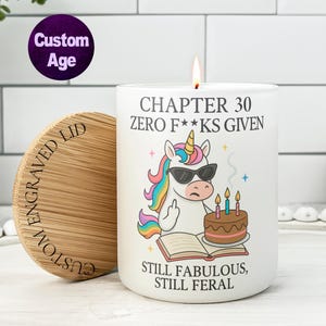 Funny Birthday Gifts for Friends Personalized Candle Chapter Age Gift for Reader Gag Gift Custom Birthday Soy Candles Best Friend Gift Idea
