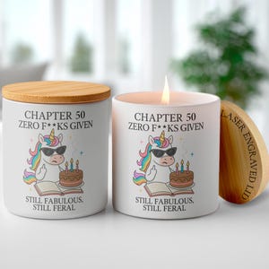 50th Birthday Gifts for Women - Funny 50th Birthday Gifts, Bestfriend Birthday Gift, 50th Birthday Favors, Milestone Birthday Soy Candles
