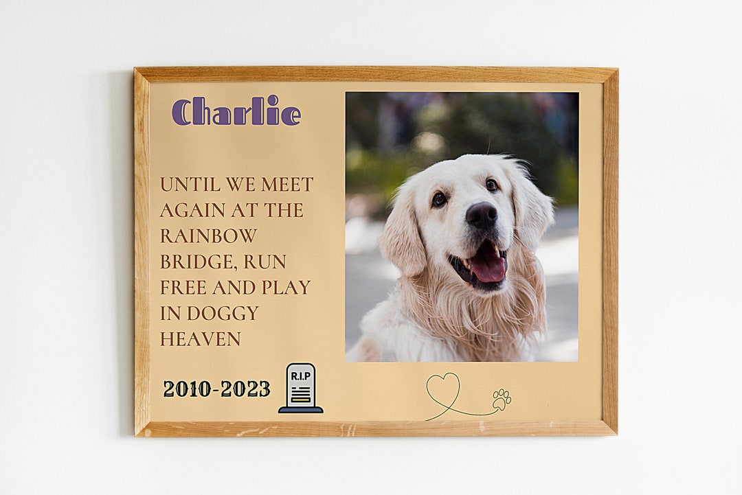 Pet Memorial Posteri Editable Canva Template I Pet Loss Gift Card ...