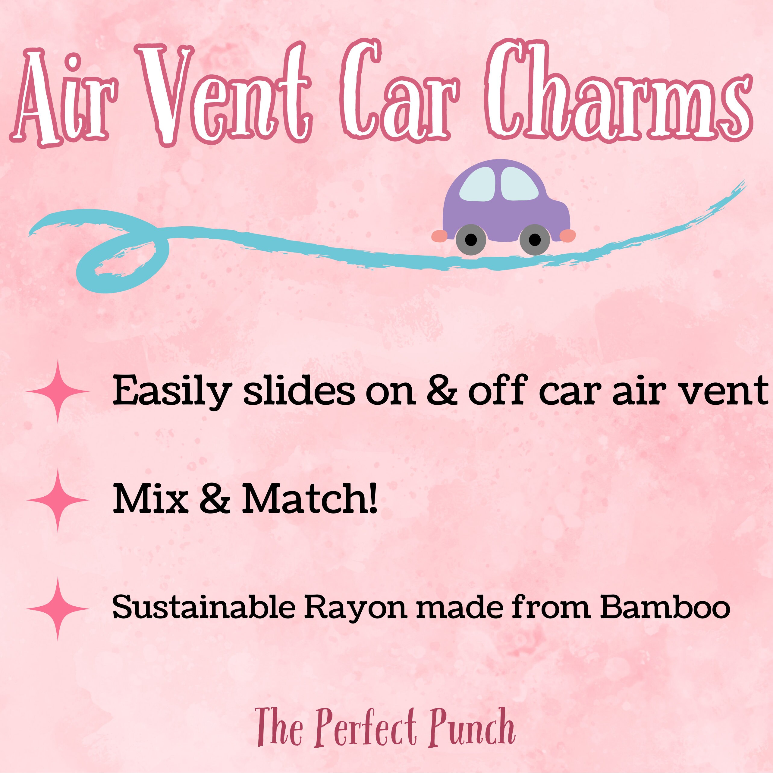 Car Vent Clip Punch Needle Art Punch Needle Car Charm Air Vent Car