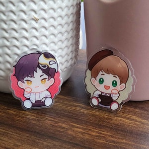 Pin acrílico de gato de la suerte de BJ/BL/Yaoi/Decoración/Anime/Webtoon/FANMADE