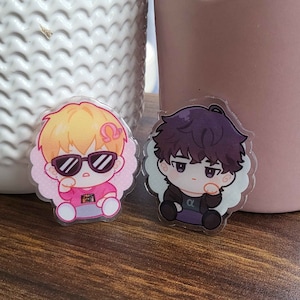 Pin acrílico de gato BL de ilusión / BL / Yaoi / Decoración / Anime / Webtoon / FANMADE