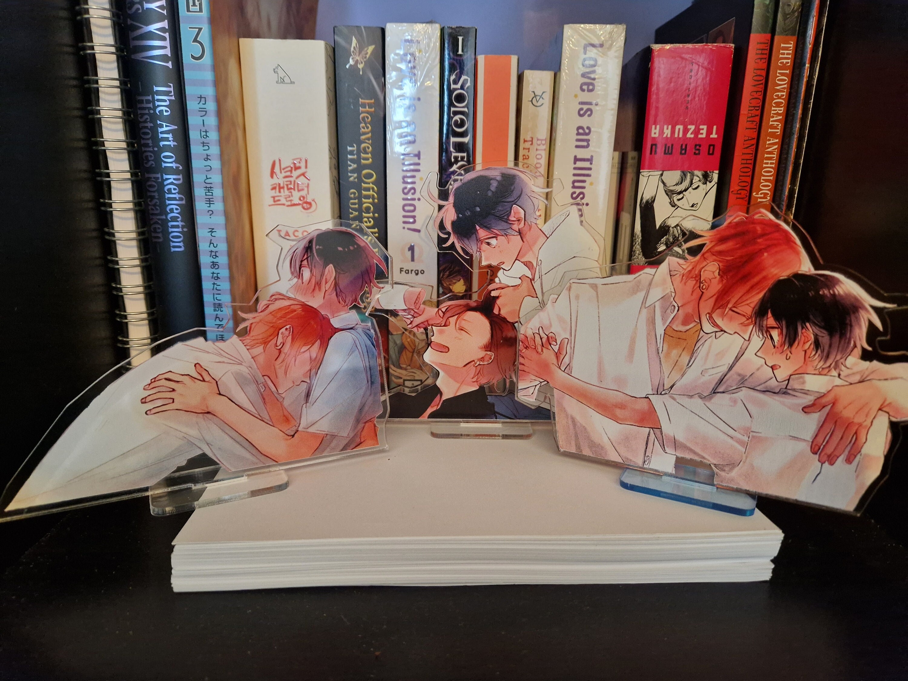 Soporte acrílico BL de Miya + Sasa / Hecho a mano / Anime / Regalo / Yaoi / Webtoon / Figura / Manga