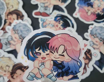 Alien stage Sua X Mizi Vinyl Stickers | Webtoon | matte | glossy | holographic | gift | GL | Yuri