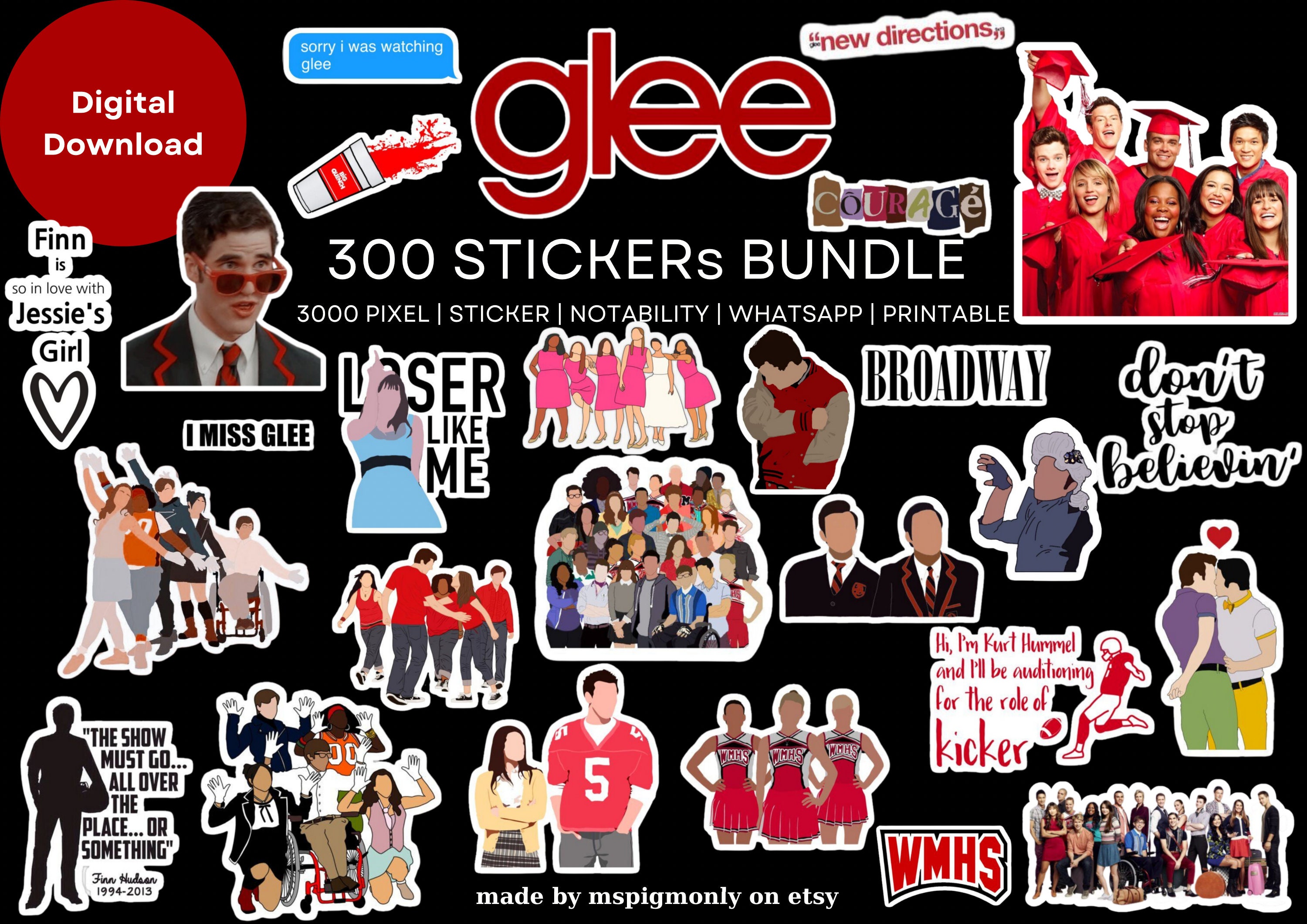 Glee Rachel and Finn New York (Season 2 Episode 22)  Sticker for