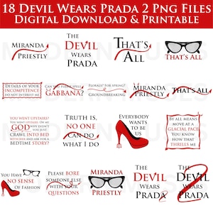 Devil Wears Prada 2-filmen PNG-paket: Det är allt Miranda Priestly (set om 18)