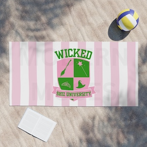 Wicked Shiz University Beach Towel: Fun Summer Essential