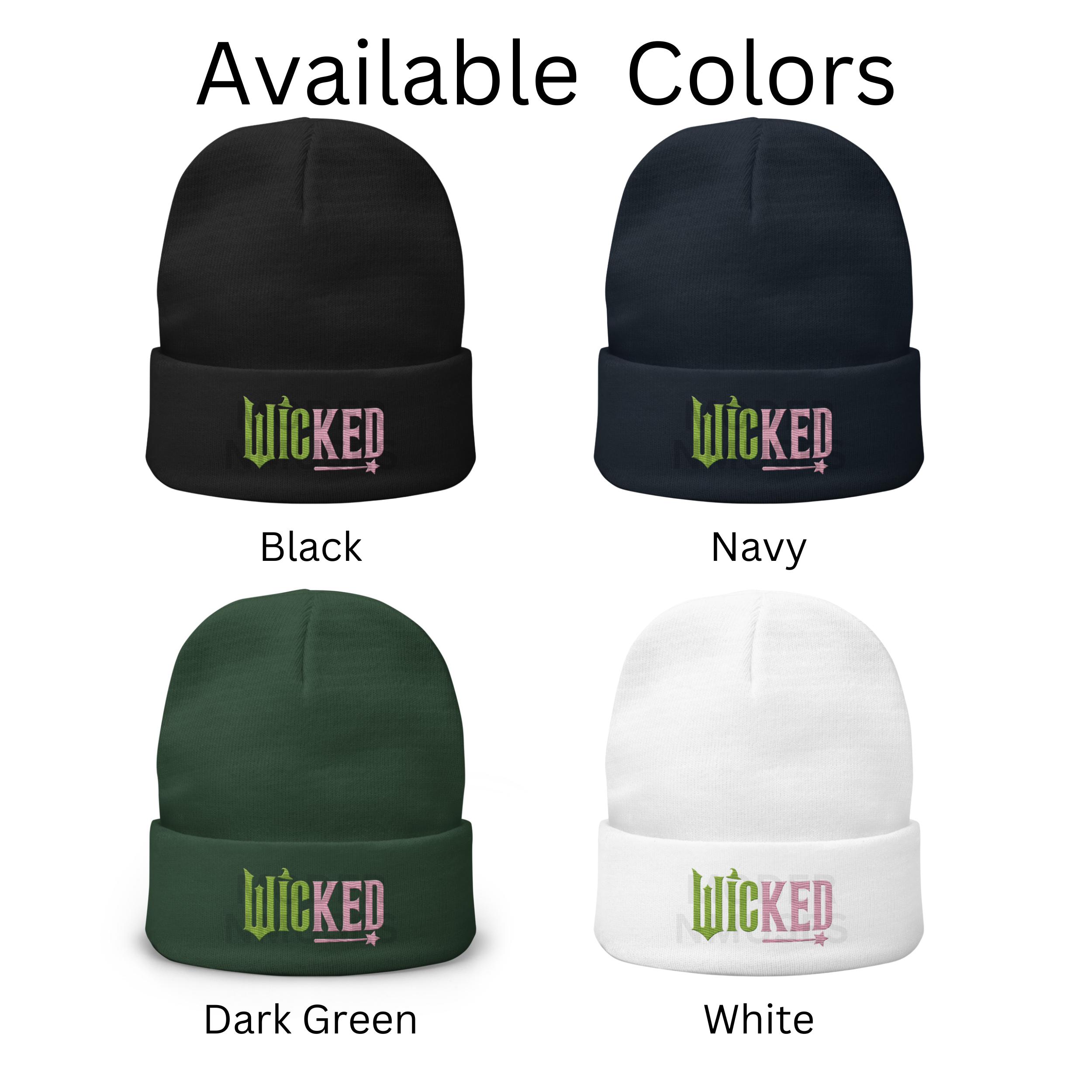Embroidered Wicked for Good Beanie: Wicked Movie Winter Hat  display picture 1