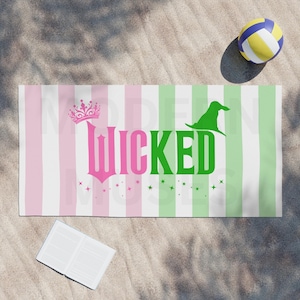 Wicked Stripe Beach Towel: Lightweight Cotton-Loop Backing
