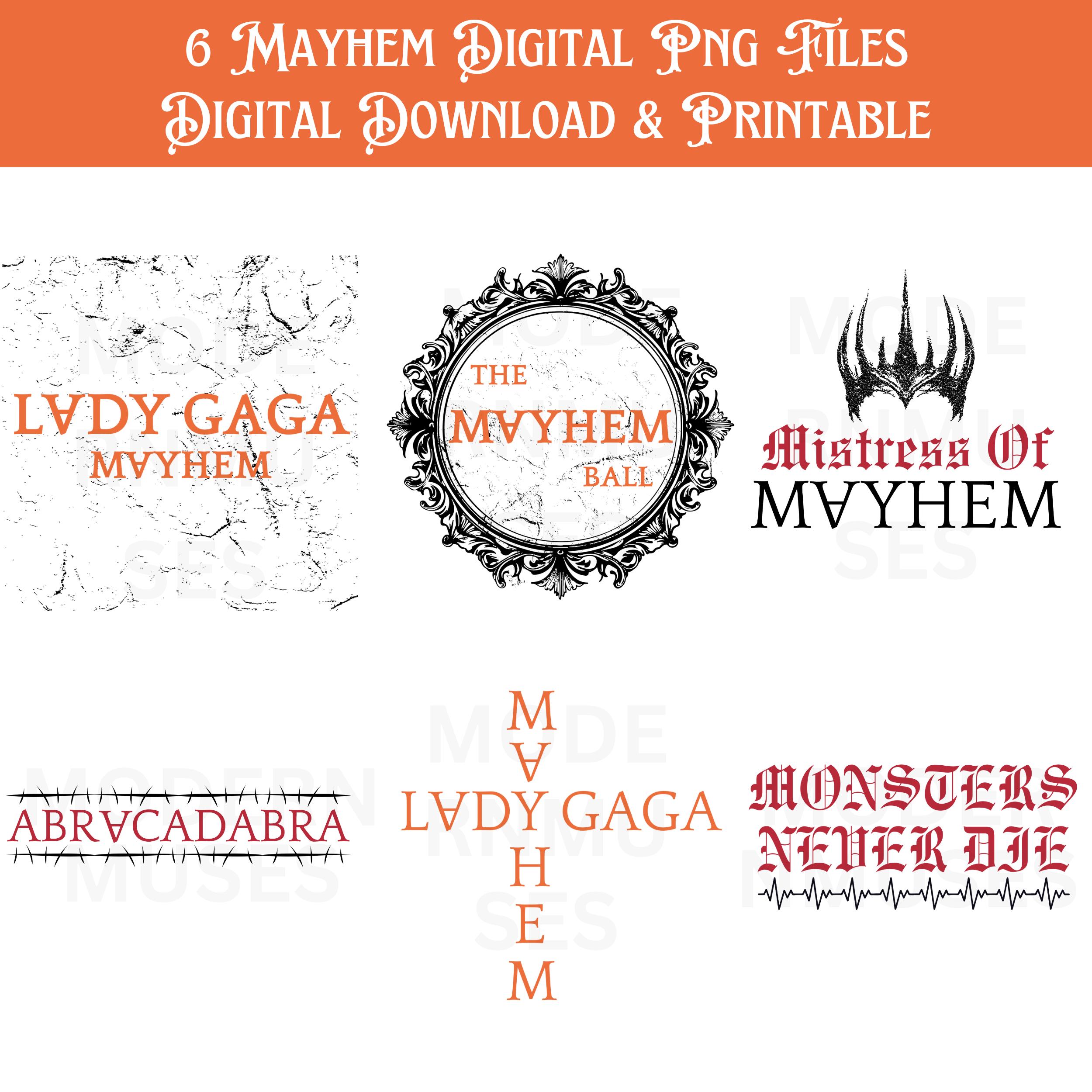 Lady Gaga Mayhem PNG Bundle: Gothic Digital Art for Little