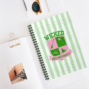 Wicked Shiz University Spiral Notebook, Wicked Notebook, Notebook for Students, Journaling, School Supplies, Back to School, Wicked fans