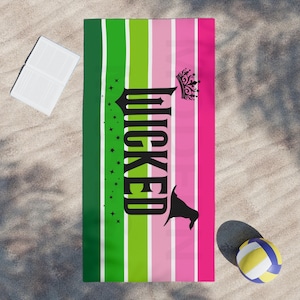 Wicked Witch Stripe Beach Towel: Vibrant Summer Essential