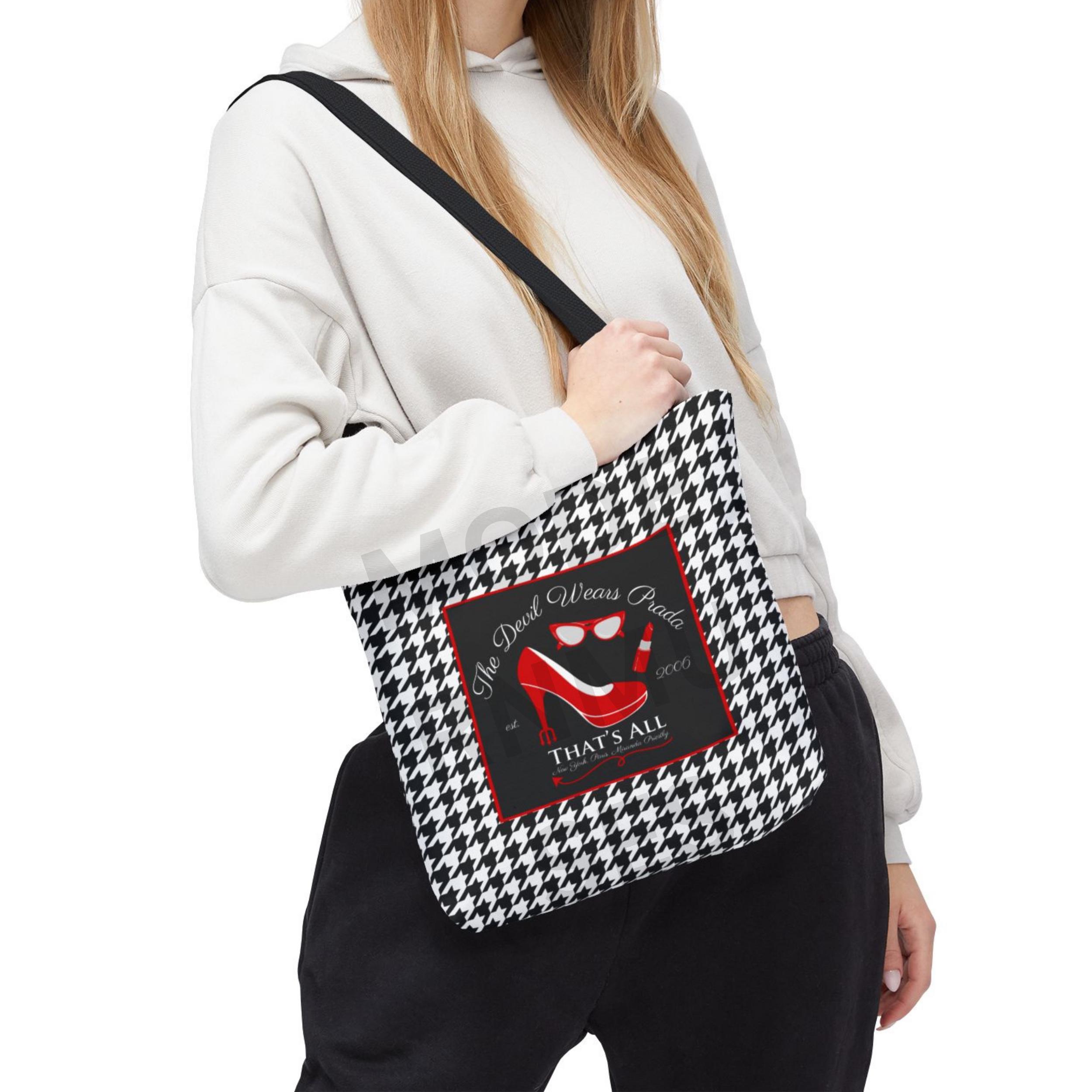 Devil Wears Prada 2 Movie Tote Bag Houndstooth Print That's All