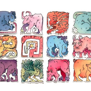 Zodiac Animal Stickers