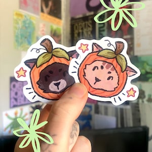 Sticker chat citrouille