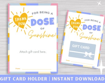 Printable Nurse Gift Card Holder: Appreciation Thank You (Digital Download)