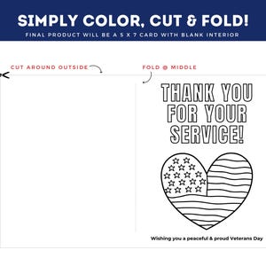 Veterans Day Printable Coloring Cards