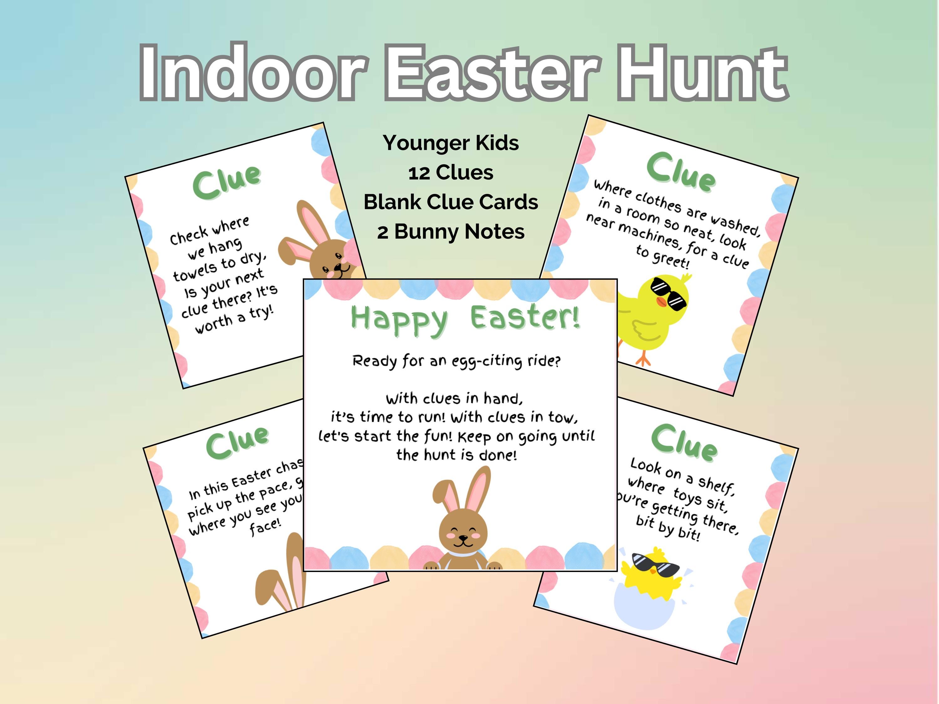 Kids Easter Scavenger Hunt: Basket Clues & Bunny Letter (digital ...