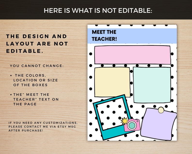 Editable Meet the Teacher Template: Polka Dot Flyer (digital Download ...