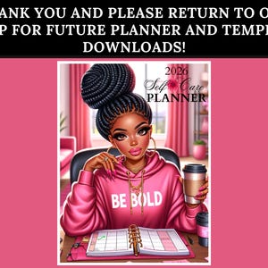 Printable Planners, Self-Care Planner, Black Girl Planner, Daily Planner, Instant Download Planners, Printable Calendar, Planner Downloads image 9