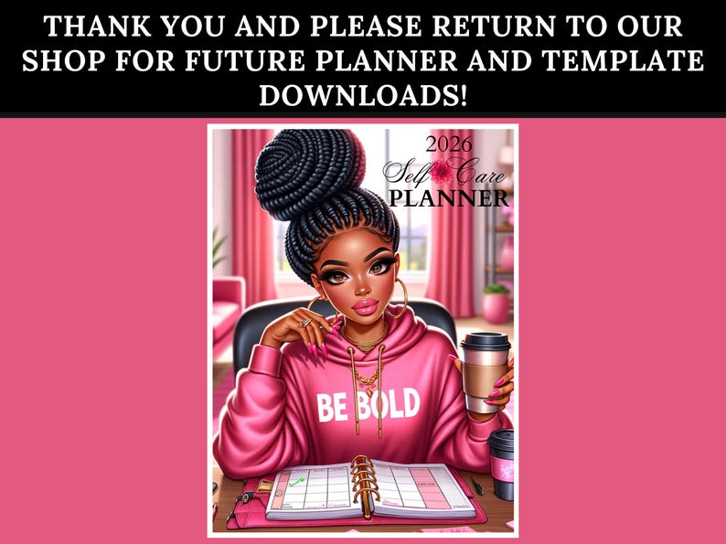 Printable Planners, Self-Care Planner, Black Girl Planner, Daily Planner, Instant Download Planners, Printable Calendar, Planner Downloads image 9