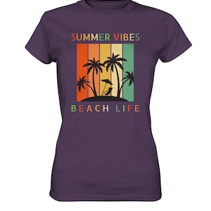 Summer Vibes Collection - Beach Life - Ladies Premium Shirt - Retro Summer Shirt