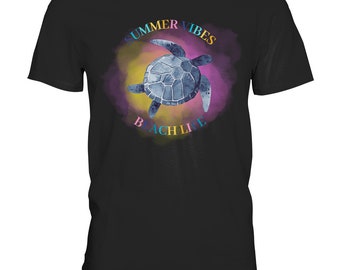 Summer Vibes Collection - Beach Life - Unisex - Premium Shirt - Retro Summer Shirt - Turtle