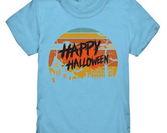Kids Happy Halloween - Autumn - Night - Dark - Horror - Font Style - Trend - Premium Style - Kids Premium Shirt