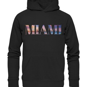 Hotspot Collection - Font Style - Miami - USA - Florida - Summer - Trend - Premium Unisex - Sunshine - Premium Unisex Hoodie