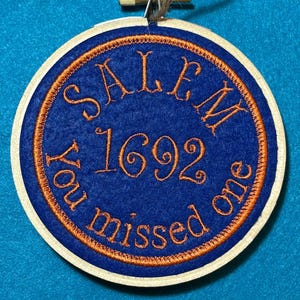 Salem 1692 Ornament, Witchcraft Gift, Wall Hanging, Halloween, Salem Ma