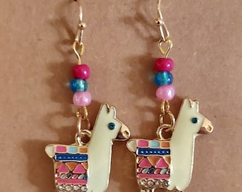 Llama Dangle Earrings