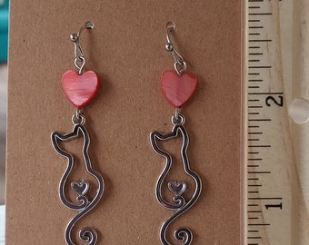 Kitty Cat Dangle Earrings