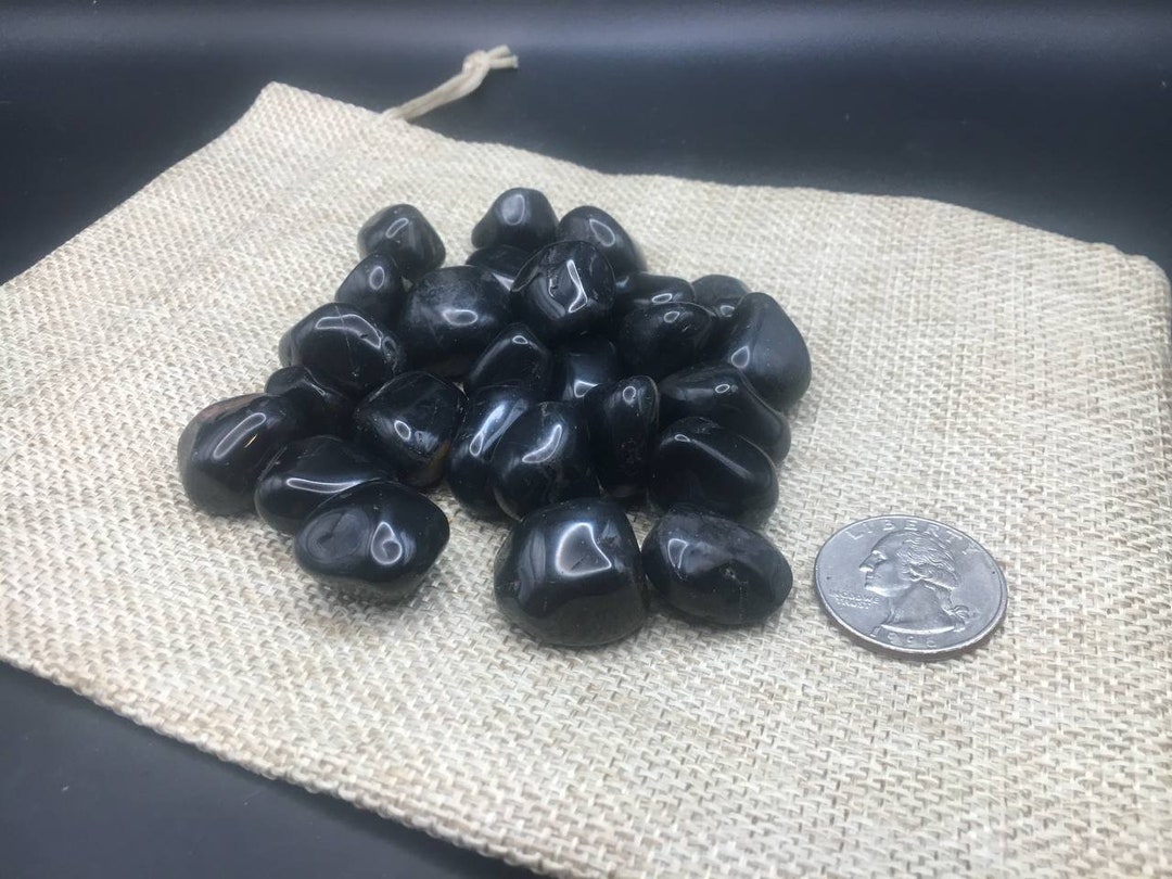 Zentron Crystal Collection: 1 Pound Tumbled Black Onyx Stones - View #5