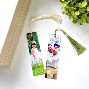 Custom Metal Photo Bookmark, Great Gift Idea, Bookmark with tassel, Custom Bookmark, Birthday gift, Gift for Christmas, Bookmark.