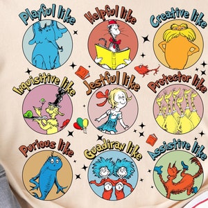 Dr. Seuss Day School Reading T-Shirt, Lehrer Geschenk T-Shirt, Lernbuchliebhaber Shirt, Bibliothekar Geschenk Top, Alphabetisierung Enthusiast Kleidung