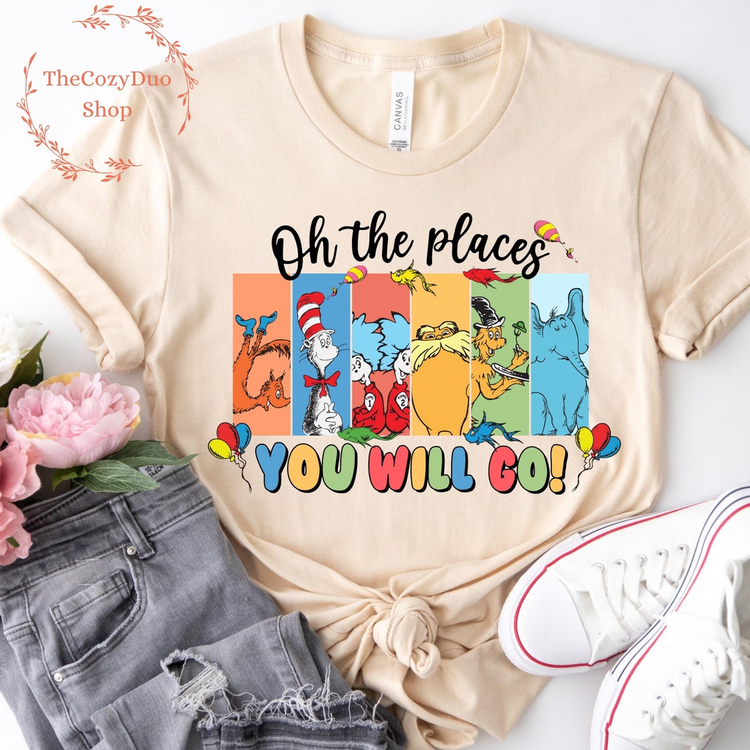 Dr Seuss Oh the Places You Will Go T-shirt, School Week Tee, Unisex ...