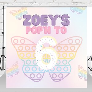 Personalized Pop It Themed Birthday Banner