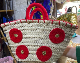 Raffiatas, raffiamand, natuurlijke tas, strandtas, handgemaakte tas, Marokko-tas, Marokkaanse mand, schoudertas, Franse mand, zomertas