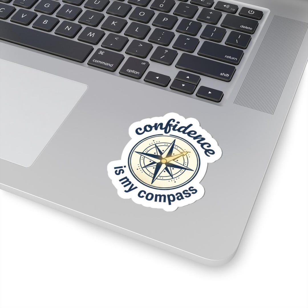 Confidence Compass Sticker, Vintage Illustration Vinyl Decal - Etsy