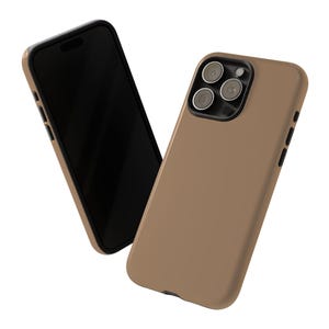 Mocha Cafe Brown Tough Exterior iPhone Samsung Galaxy Cases