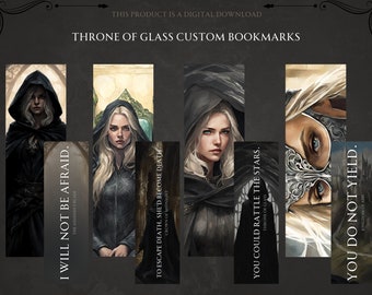 Throne of Glass Digital Download Printable Bookmark- TOG Bookmark with Tandem Read Checklist