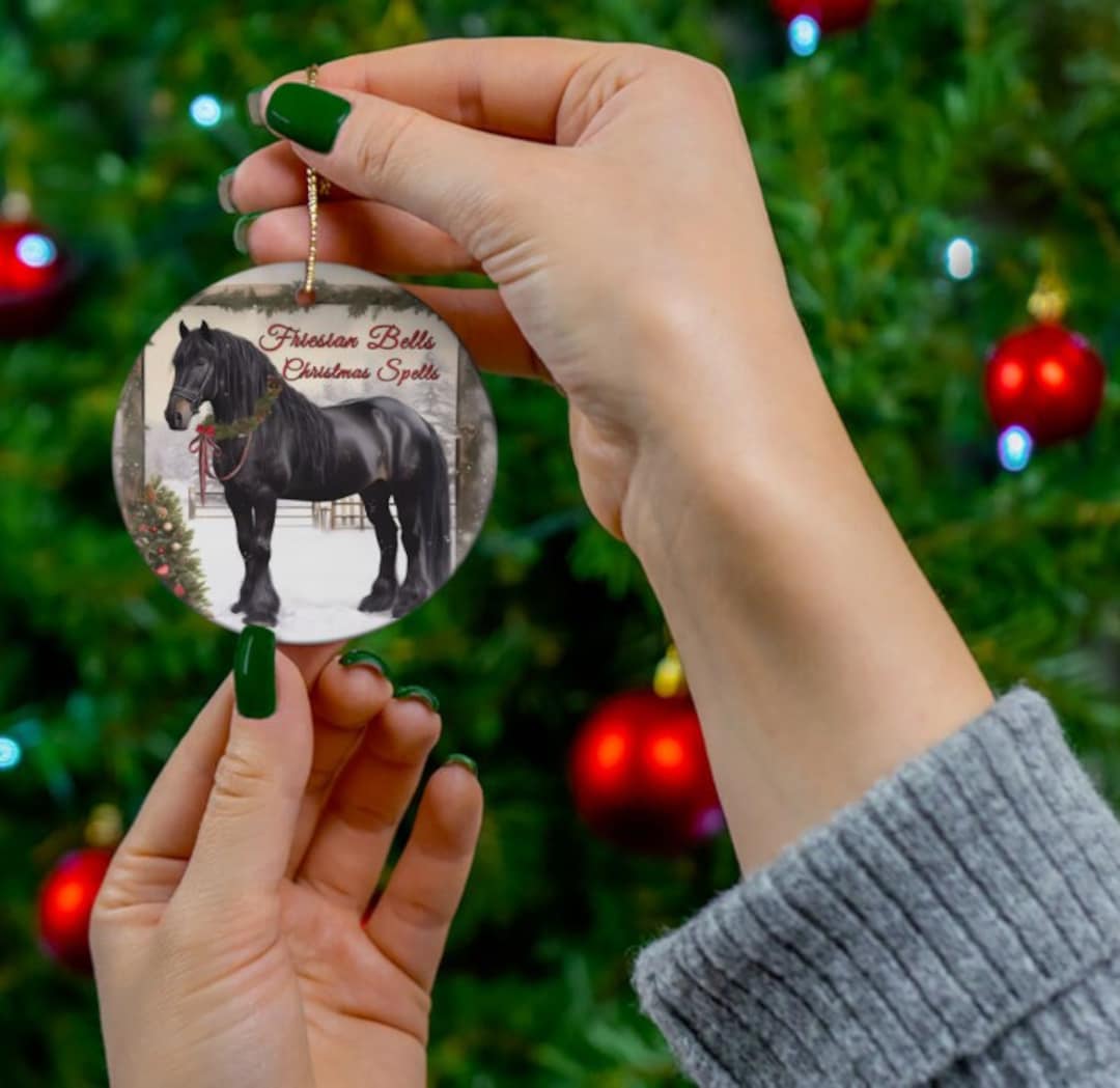 Friesian Horse Christmas Ornament Friesian Horse Gift for Horse Mom Gift for Friesian Mom Horse