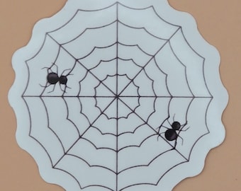 Spiderweb Sticker: Spooky Halloween Decor (2.2" x 2.2")