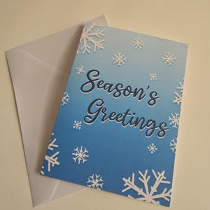 Biglietto di auguri di Natale per le feste / Biglietto di Natale 5x7 con busta / Biglietto di auguri stampato / Biglietto di auguri fatto a mano / Biglietto di auguri vuoto