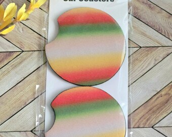 Sottobicchieri per auto Citrus Ombre: inserti assorbenti per portabicchieri - Set da 2