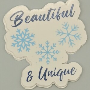 Schneeflocke Aufkleber | schön und einzigartig | Erhebender Feiertagsaufkleber | Süßer Notebook Aufkleber | Laptop Aufkleber | Weihnachtliche Sticker