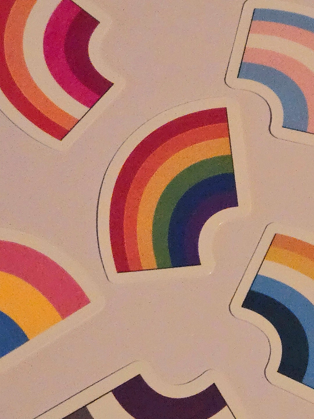Customizable Half Rainbow Pride Flag Sticker - Etsy