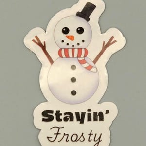 Snowman Sticker | Christmas Sticker | Winter-themed Sticker | Cute Holiday Sticker