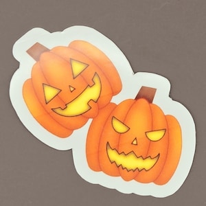Kürbis-Halloween-Aufkleber | Skizzenbuch Sticker | Kürbis Aufkleber | Herbst Dekor