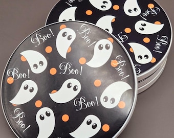Boos & Ghosts Coaster | Cute Coasters | Halloween-themed Coasters | Ghost Decor